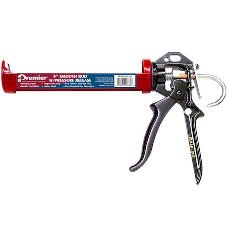 Premier 1/10 Gal Caulk Gun Professional Skeleton Smooth Rod 786